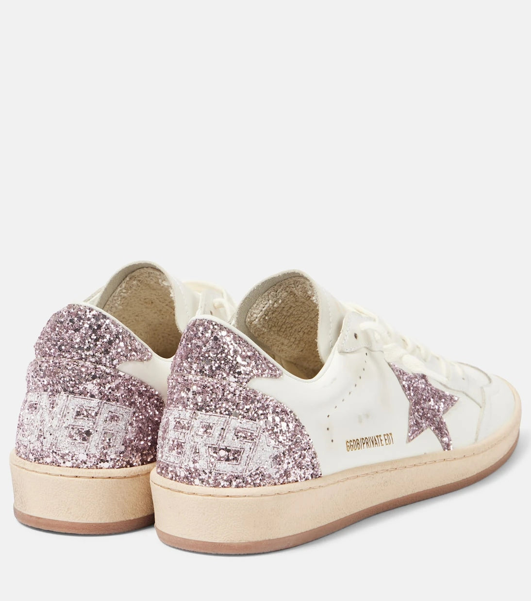 Golden Goose - حذاء سنيكرز Ball Star من الجلد اللامع