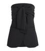 Black Virgin Wool Strapless Waistcoat