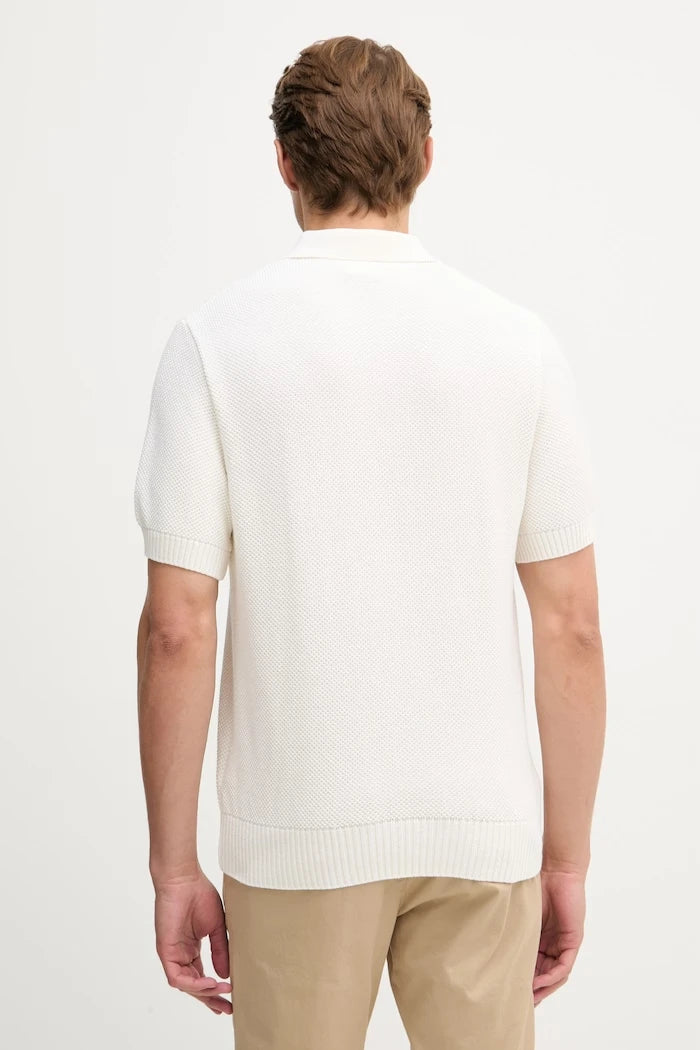 Lacoste erkek yün karışımlı yakalı örgü polo