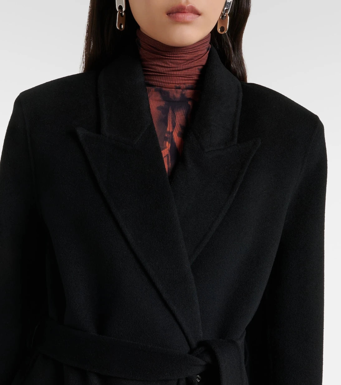 Acne Studios - معطف ملفوف من الصوف والكشمير