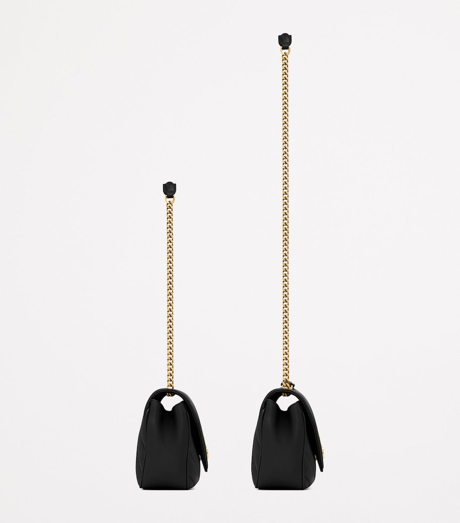 Saint Laurent Black Small Loulou Matelassé Shoulder Bag