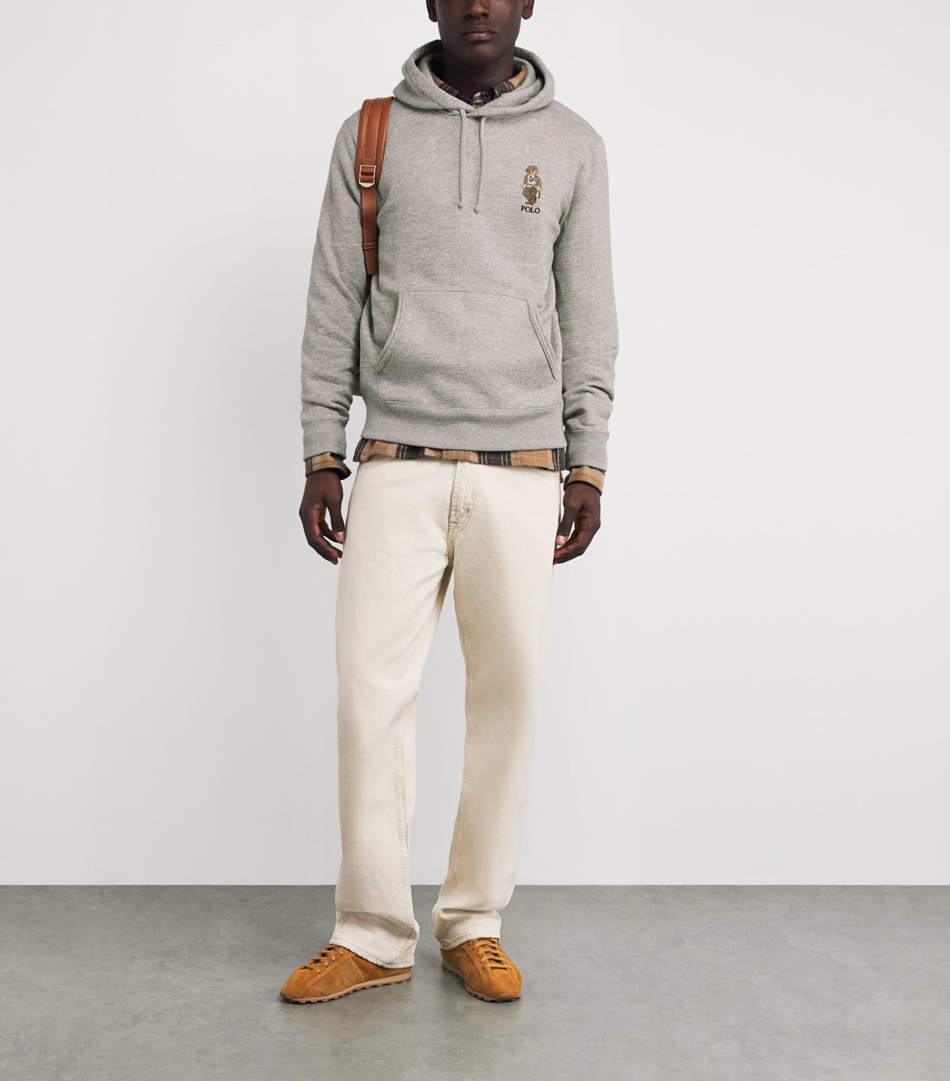 Polo Ralph Lauren Grey Cotton-Blend Polo Bear Hoodie