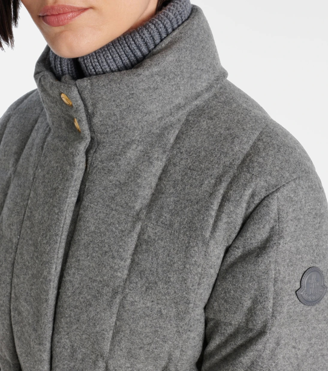 Moncler - Belted quilted down jacket