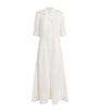 Simkhai White Linen-Blend Claudine Midi Shirt Dress