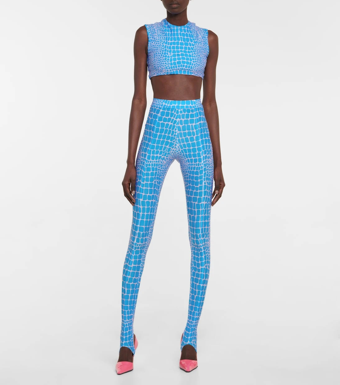 Alex Perry - Caine printed crop top