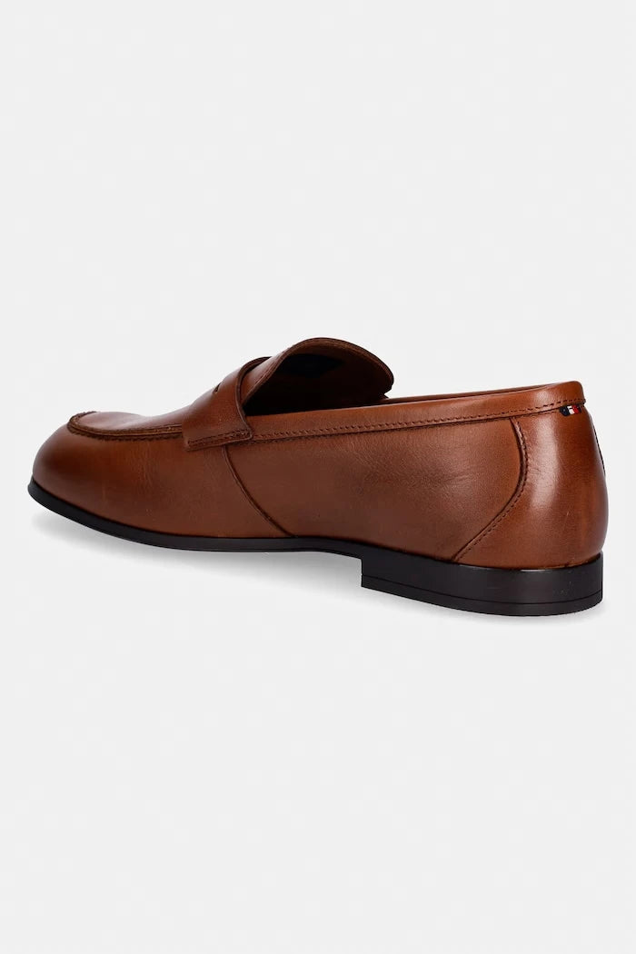 Tommy Hilfiger Erkek Deri FLEXIBLE SLIM LEATHER LOAFER Mokasen