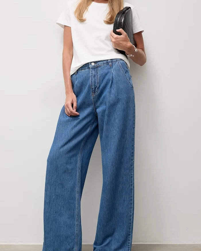 Answear.LAB wide leg kadın jean pantolon