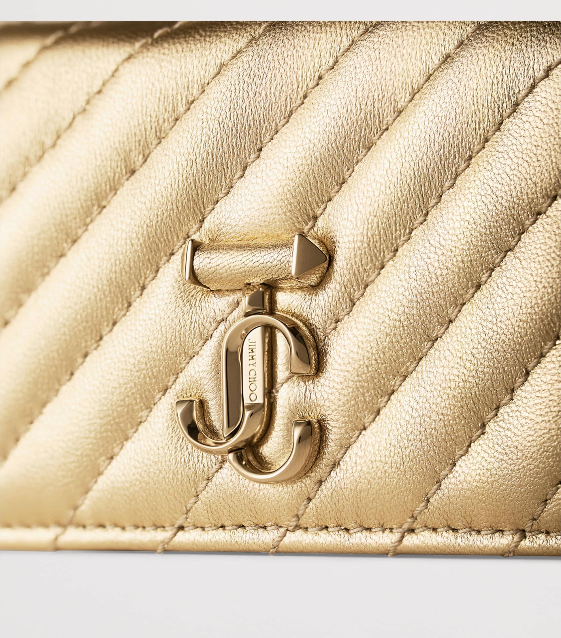 Jimmy Choo Gold Curve Nello Leather Wallet