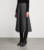 MAX&Co. Grey Jersey Flared Midi Skirt