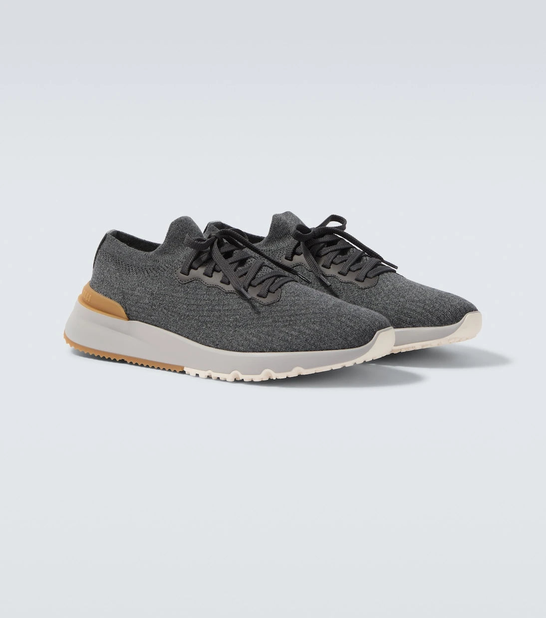 Brunello Cucinelli - Leather-trimmed sneakers