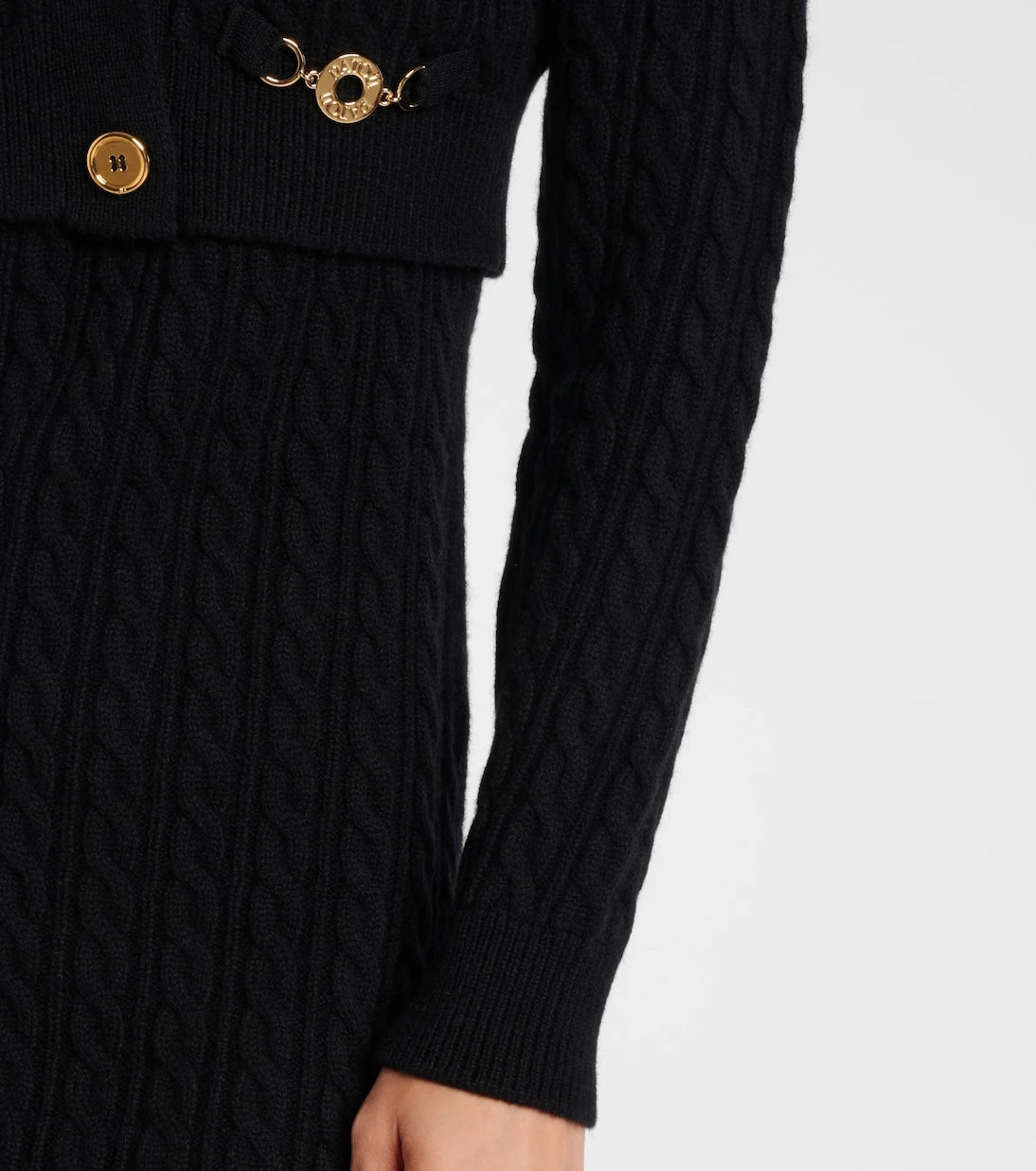 Patou - Cable-knit wool and cashmere cardigan