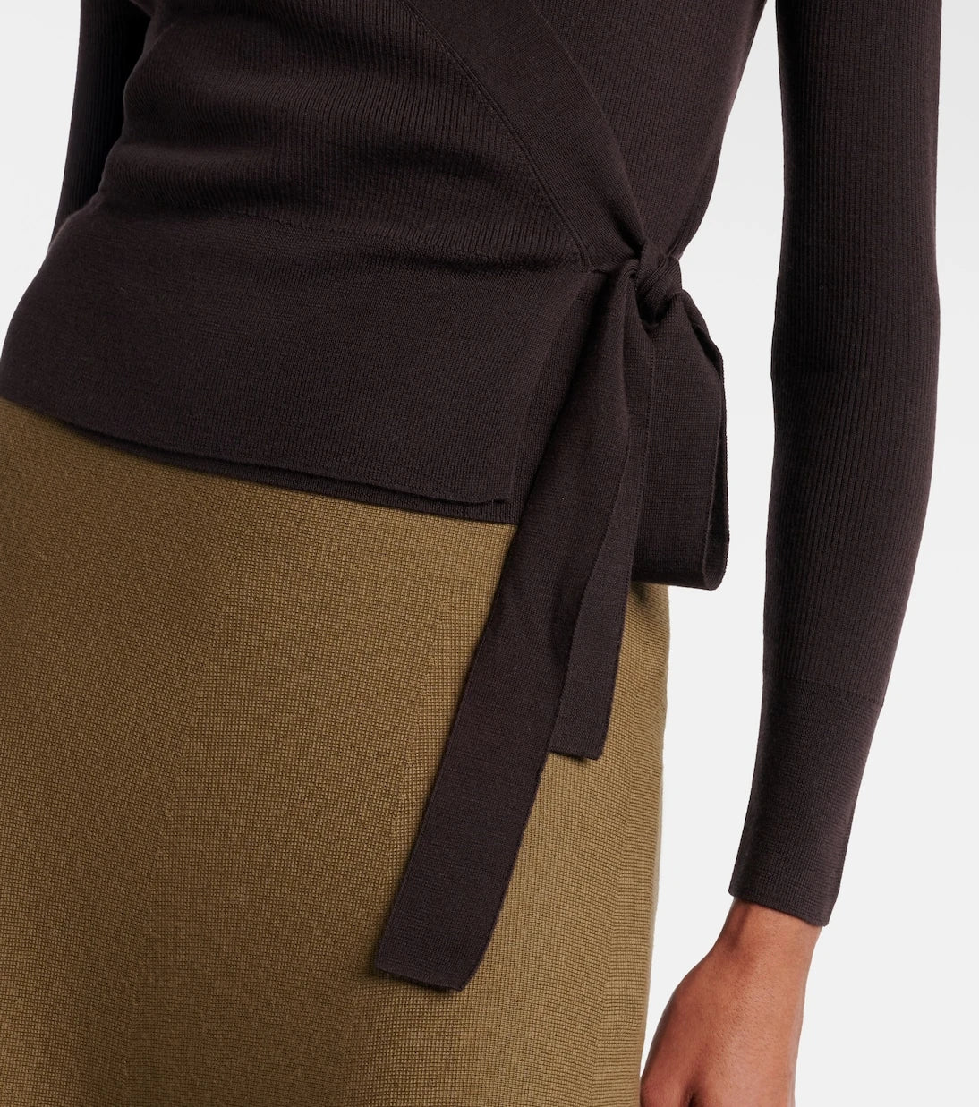 Jardin des Orangers - Virgin wool wrap cardigan