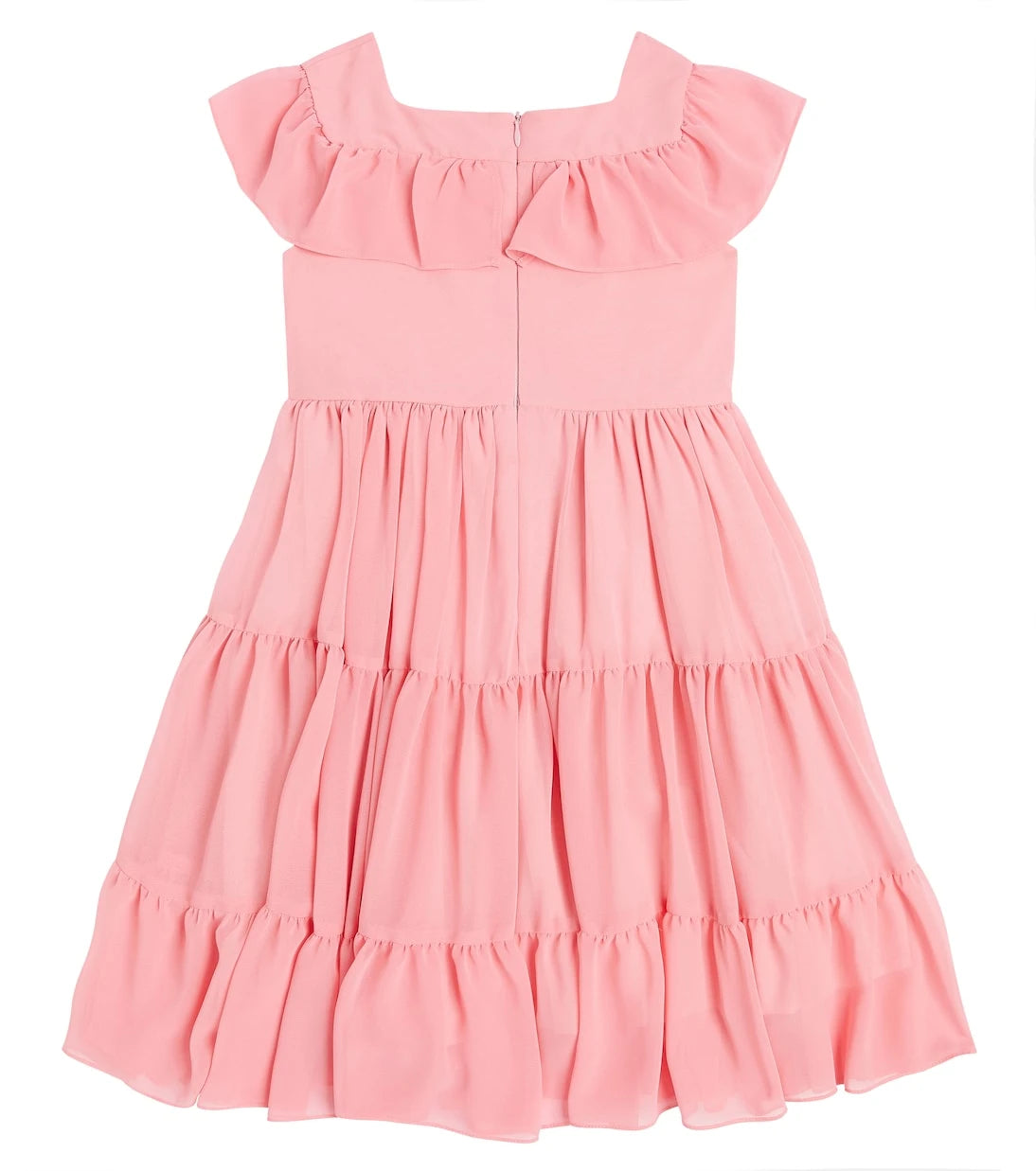 Patachou - Bow-detail tiered chiffon dress