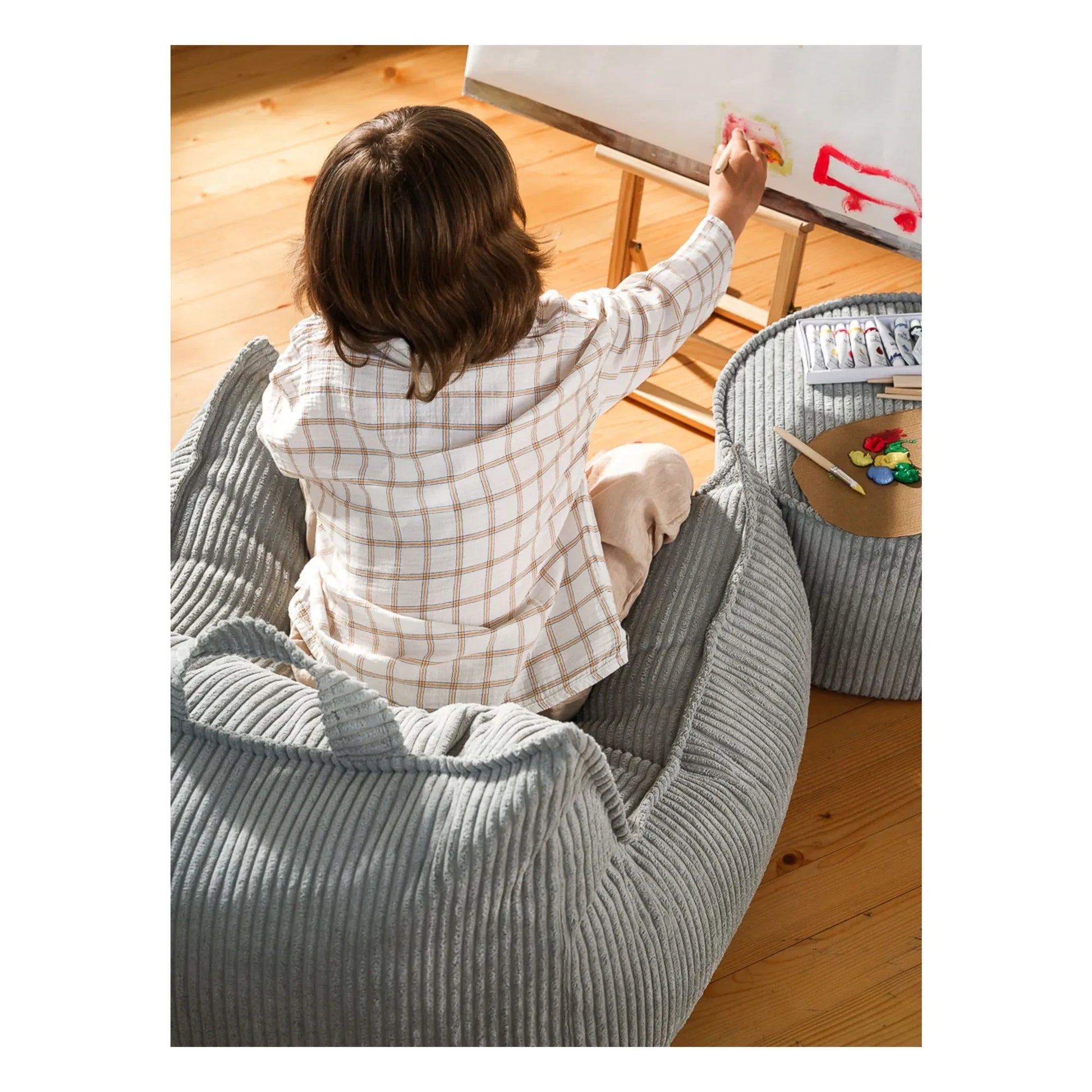 Wigiwama - Corduroy armchair | Light Blue