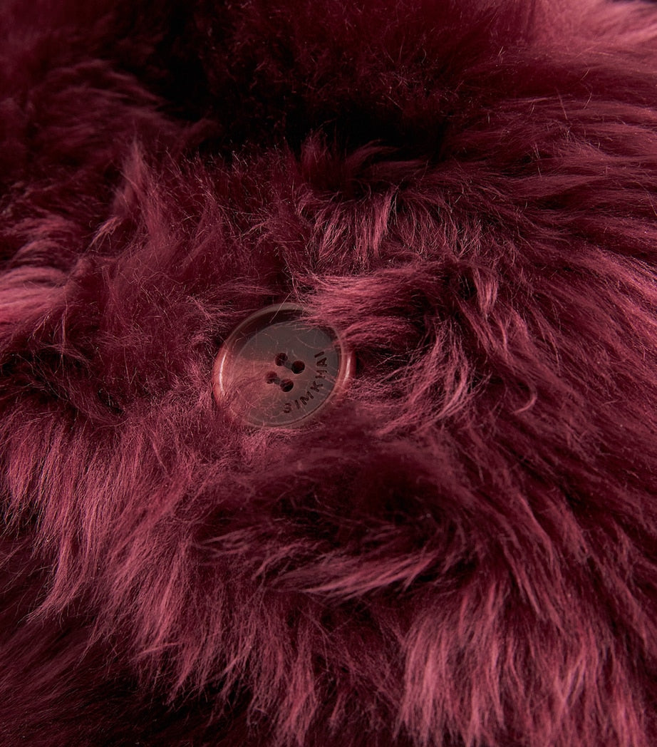 Simkhai Red Shearling Natasha Jacket