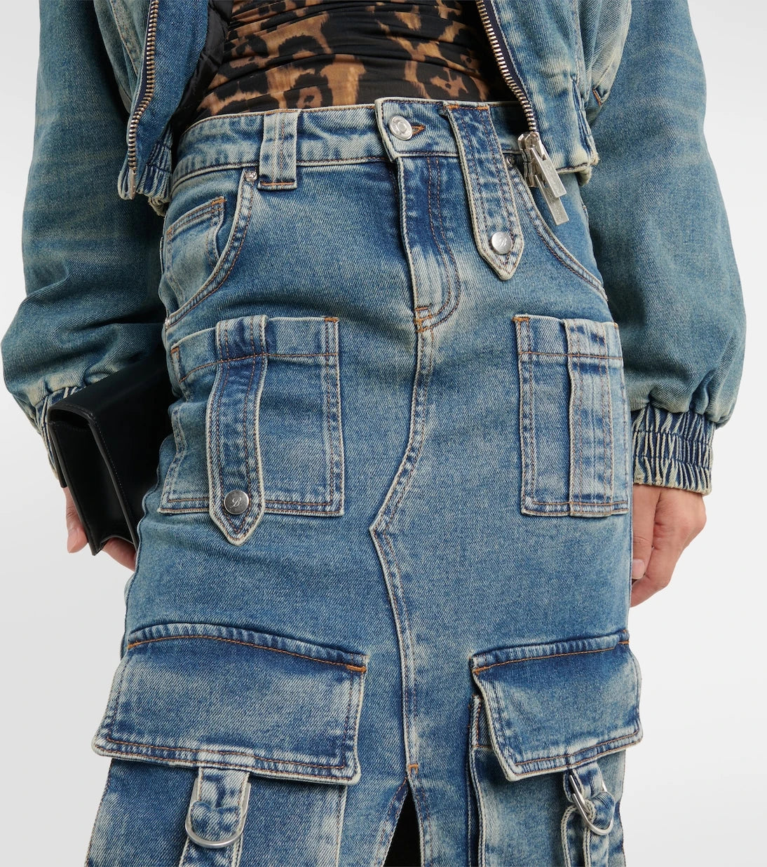 Blumarine - Denim midi skirt