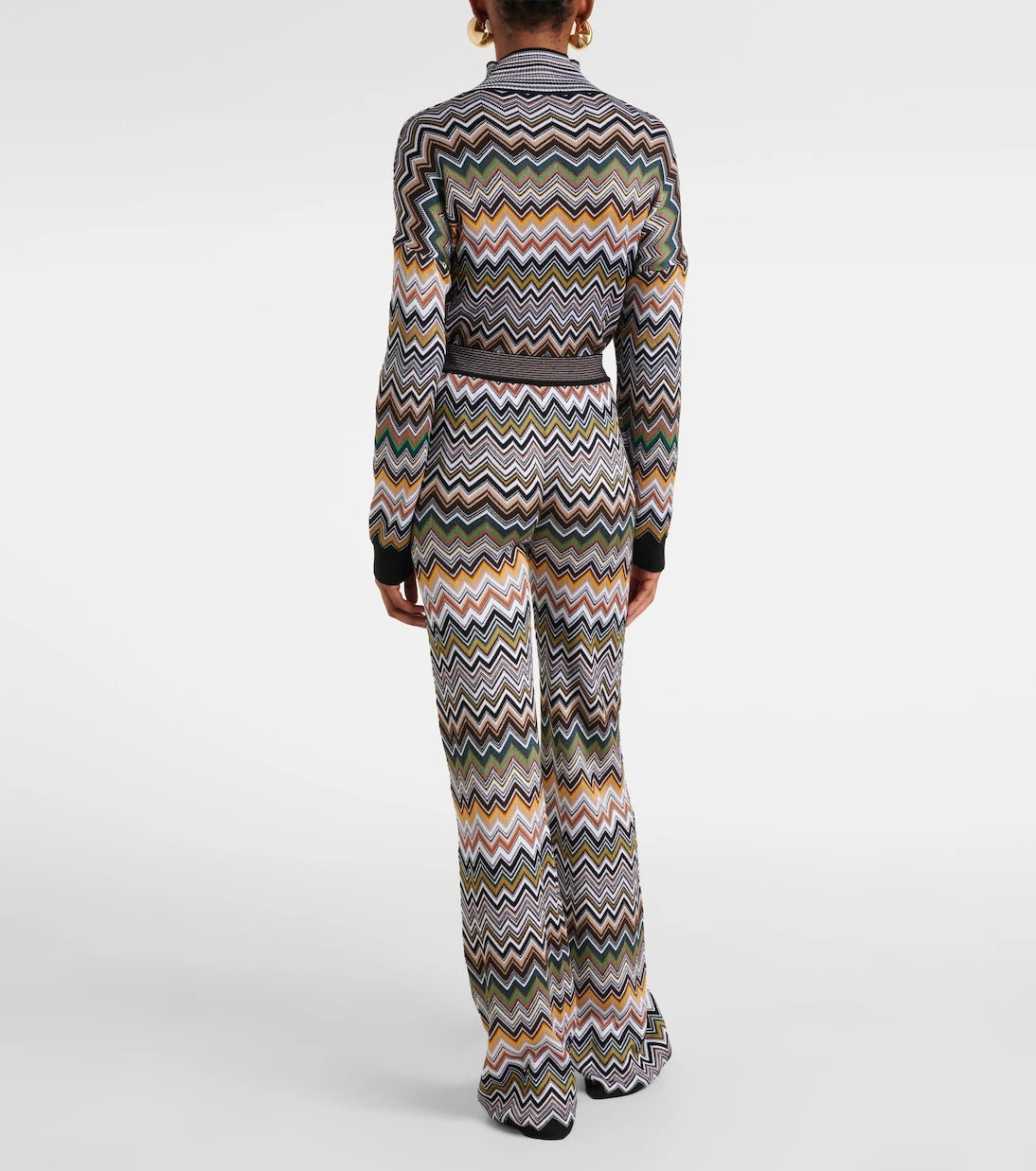 Missoni - بنطلون واسع بخصر مرتفع بتصميم متعرج