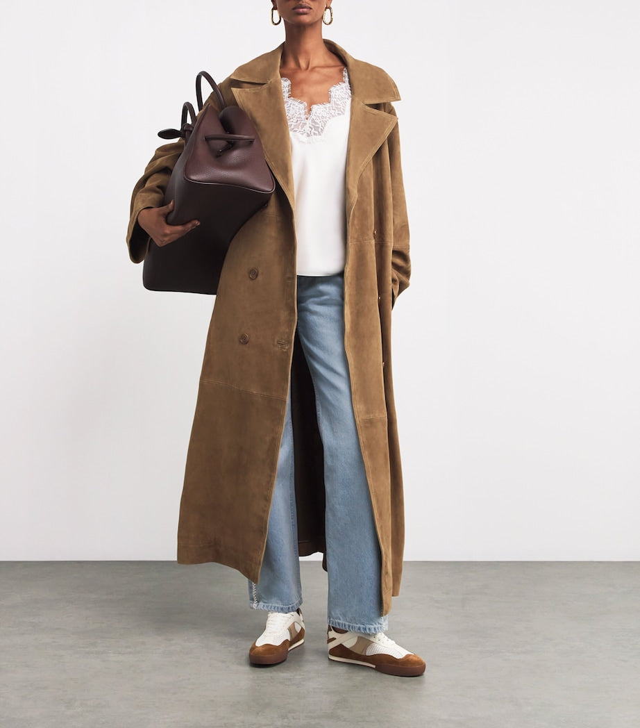 Brown Leather Kick Sneakers