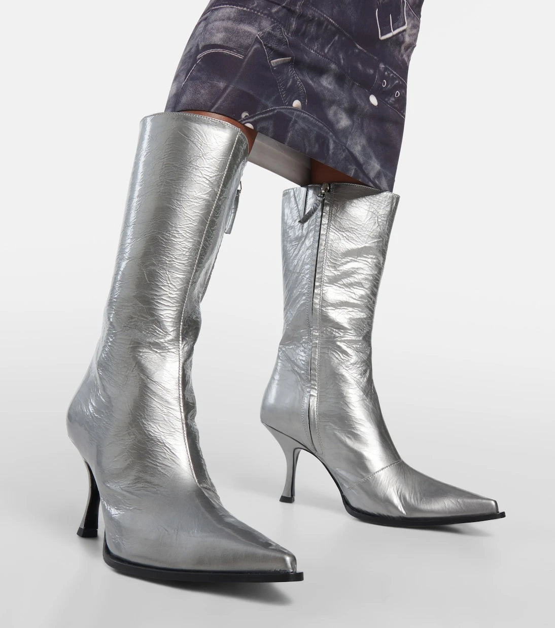 Acne Studios - Metallic leather ankle boots