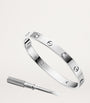 LOVE Classic White Gold 4-Diamond Bracelet - Single-Screw Closure