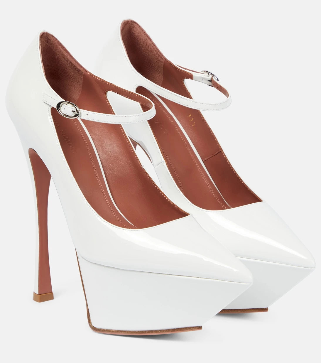 Amina Muaddi - Yigit patent leather platform pumps