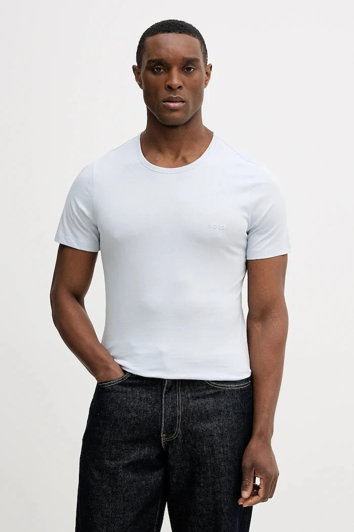 BOSS тениска мъжка от памук TShirtRN 3P Classic 3 броя