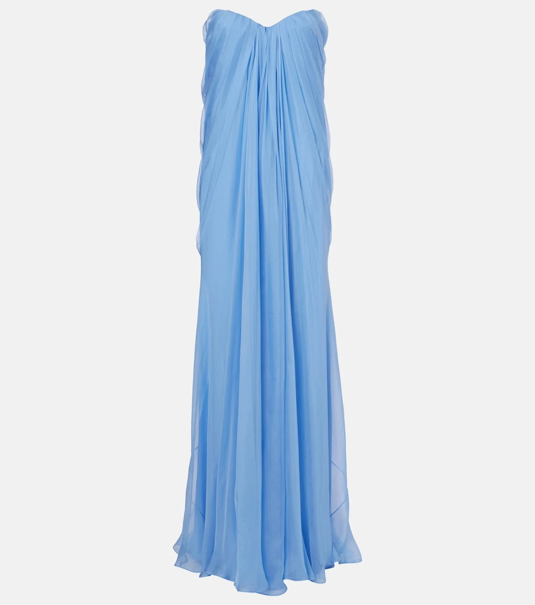 McQueen - Silk bustier gown