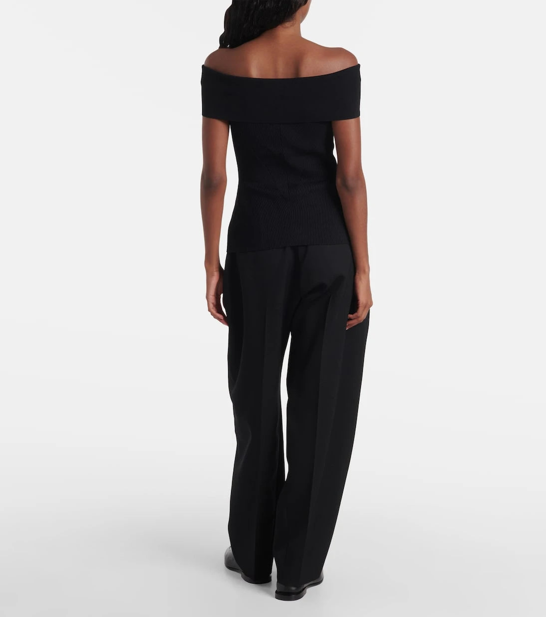 Givenchy - Ribbed-knit off-shoulder top