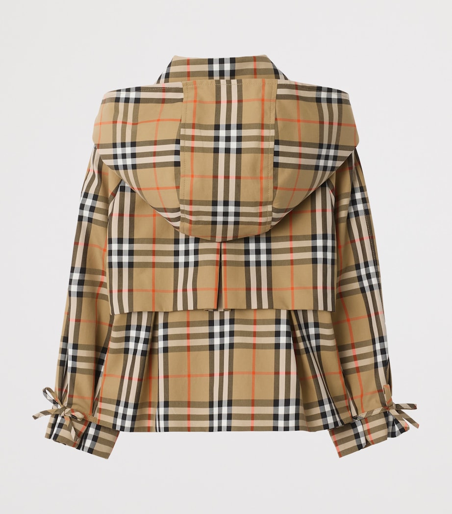Burberry Kids Check Hooded Trench Coat (3-12 Years)