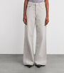 Grey Dame No-Cuff Wide-Leg Jeans