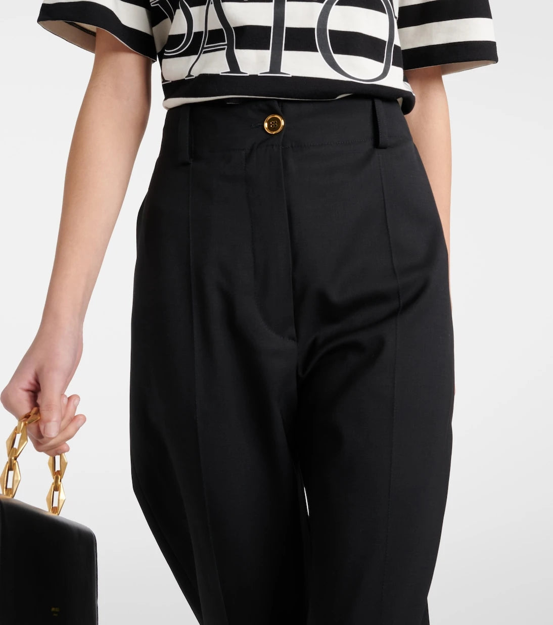 Patou - Mid-rise wool-blend straight pants