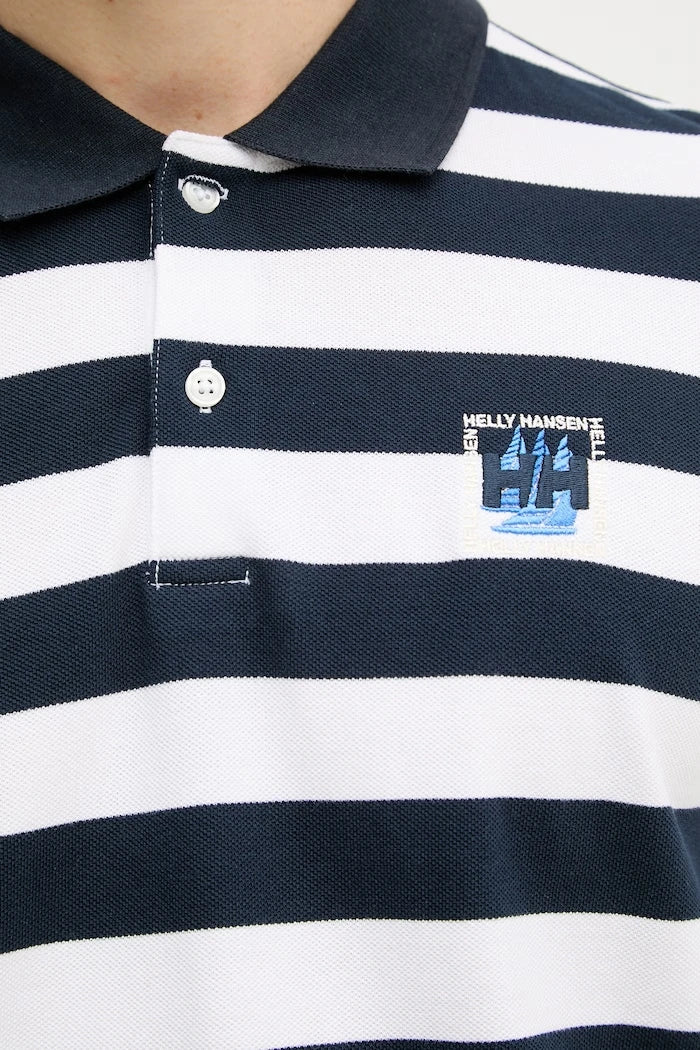 Helly Hansen тениска с яка мъжка от памук TOULON