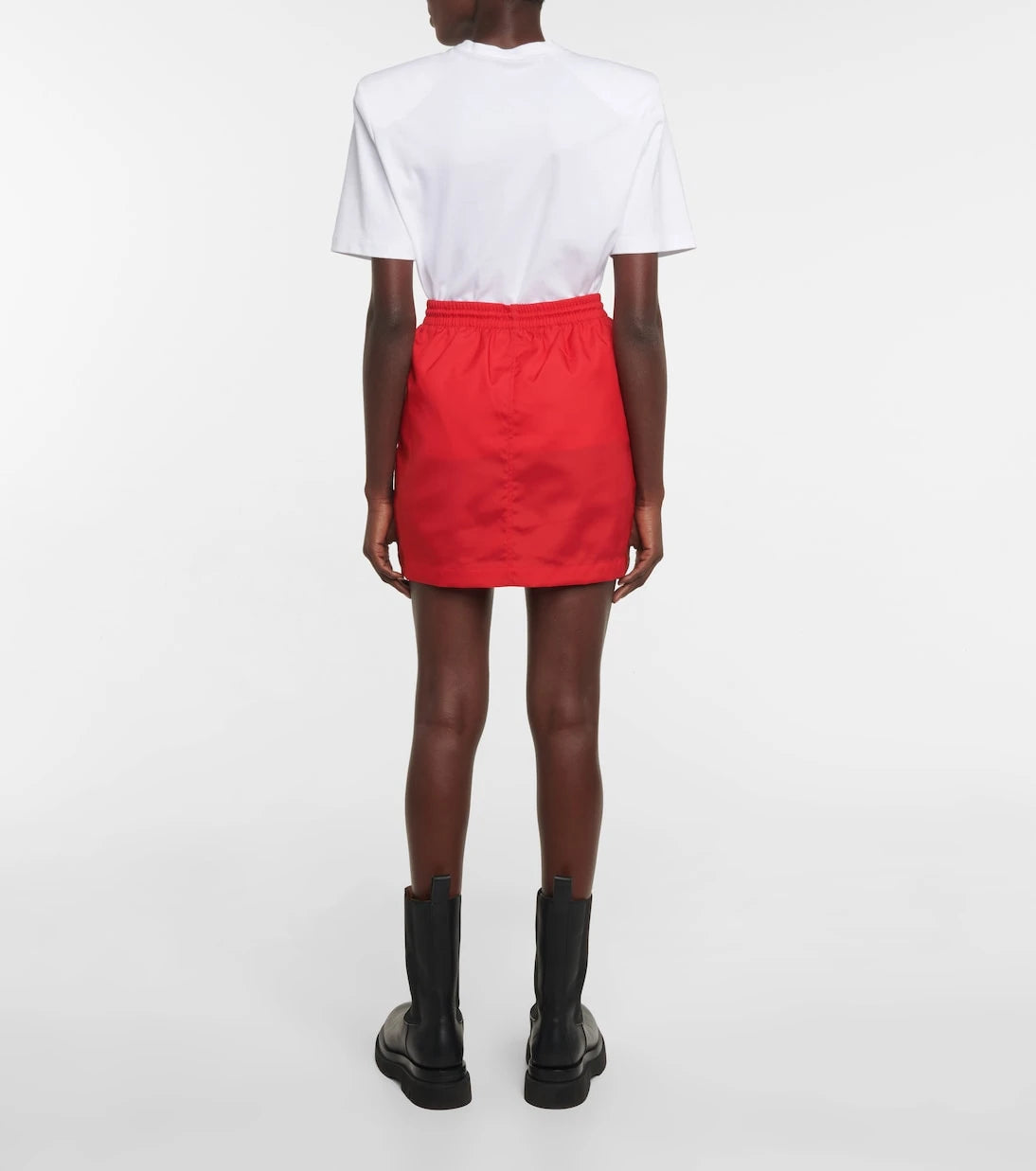 Wardrobe.NYC - High-rise drawstring miniskirt
