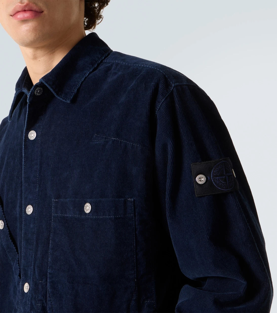 Stone Island - Compass cotton-blend corduroy overshirt