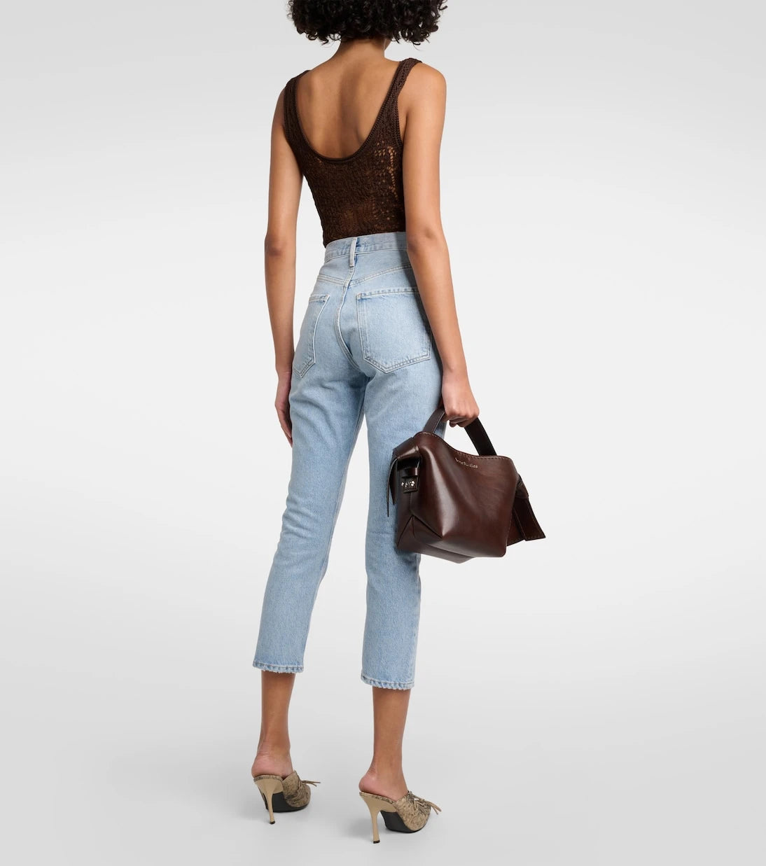 Agolde - Riley high-rise cropped straight jeans
