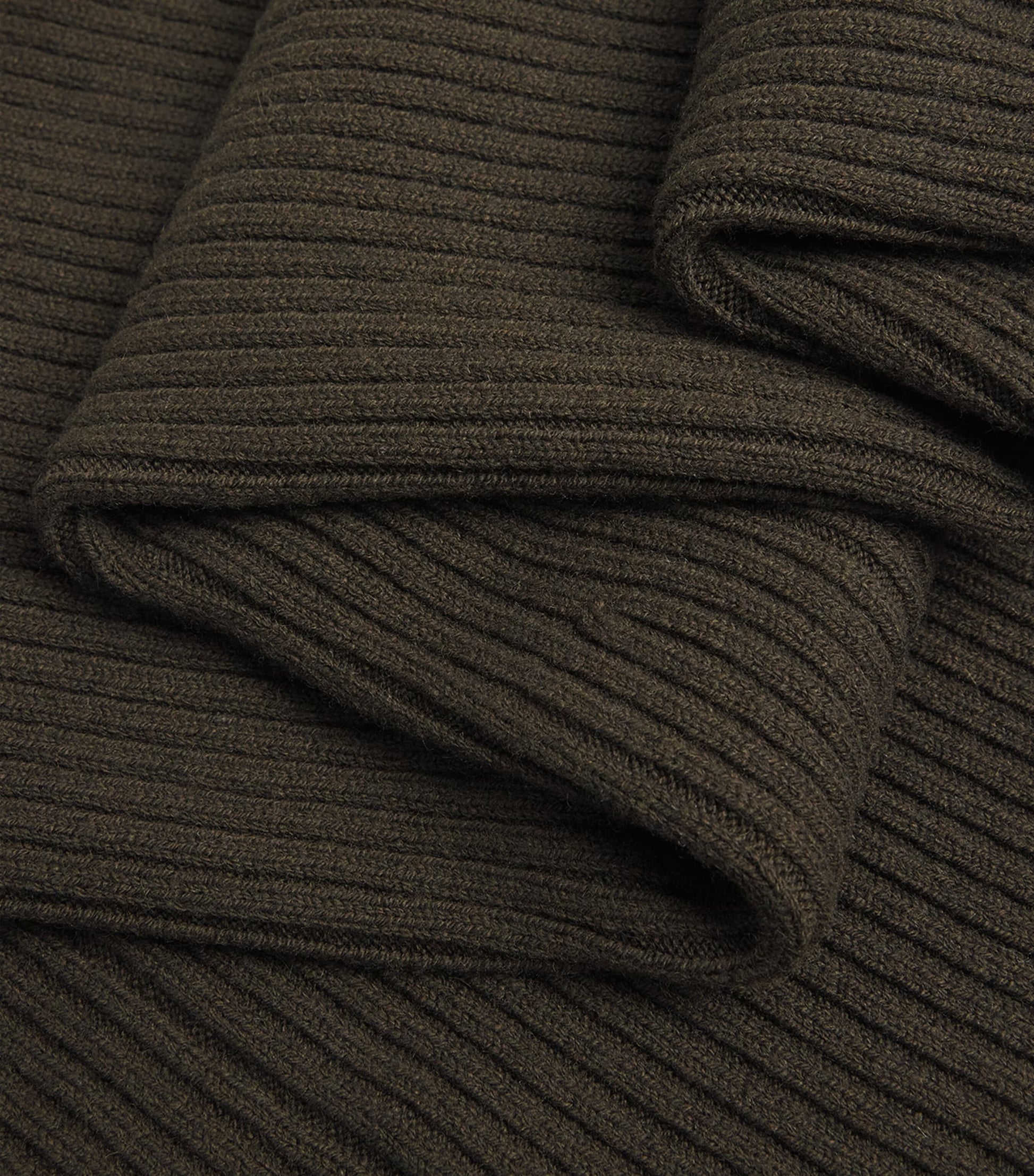 Max Mara Green Virgin Wool-Blend Midi Skirt