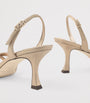Gold Elsy 70 Metallic Leather Sandals