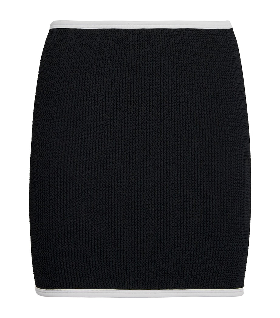 Hunza G Black Crinkled Swim Skirt