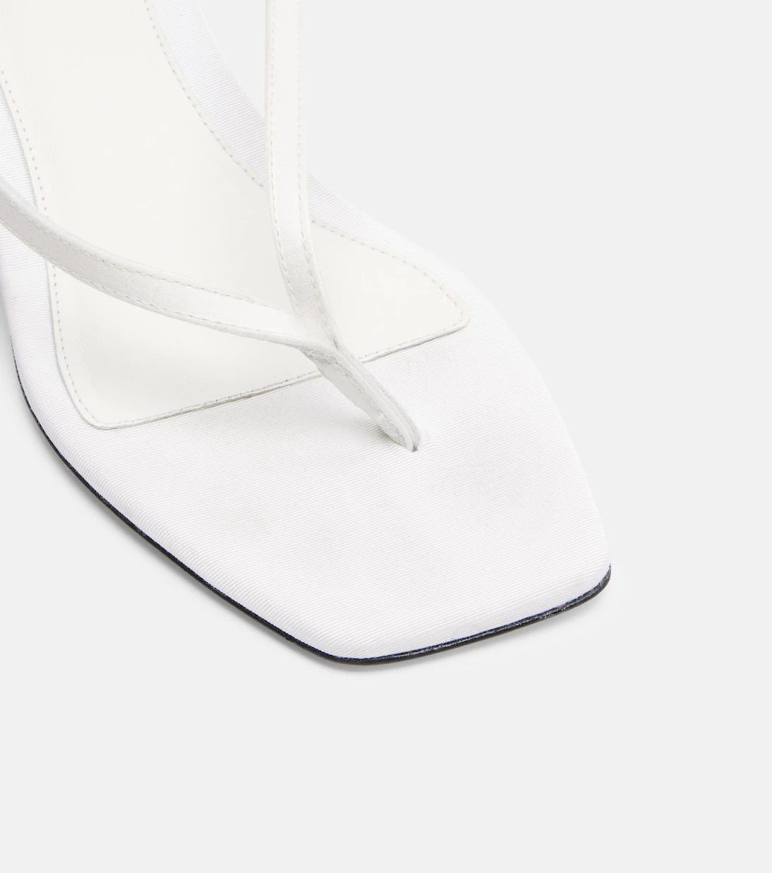 Toteme - Floral-appliqué satin slingback sandals