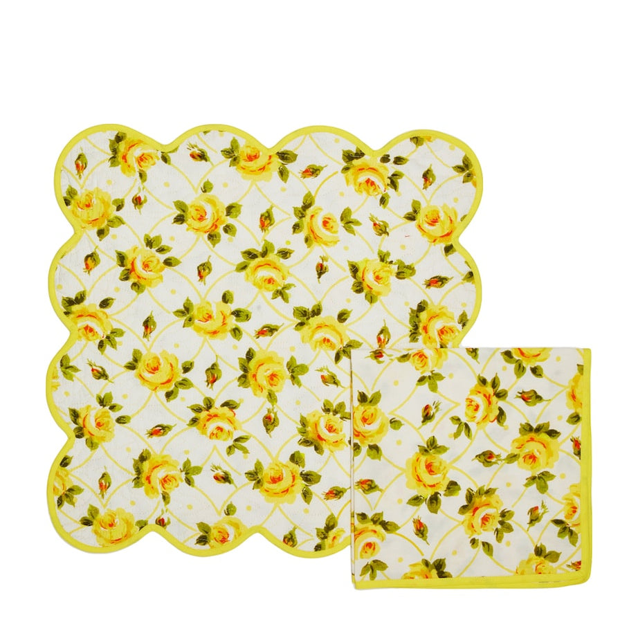 Climbing Rose Print Placemat & Napkin