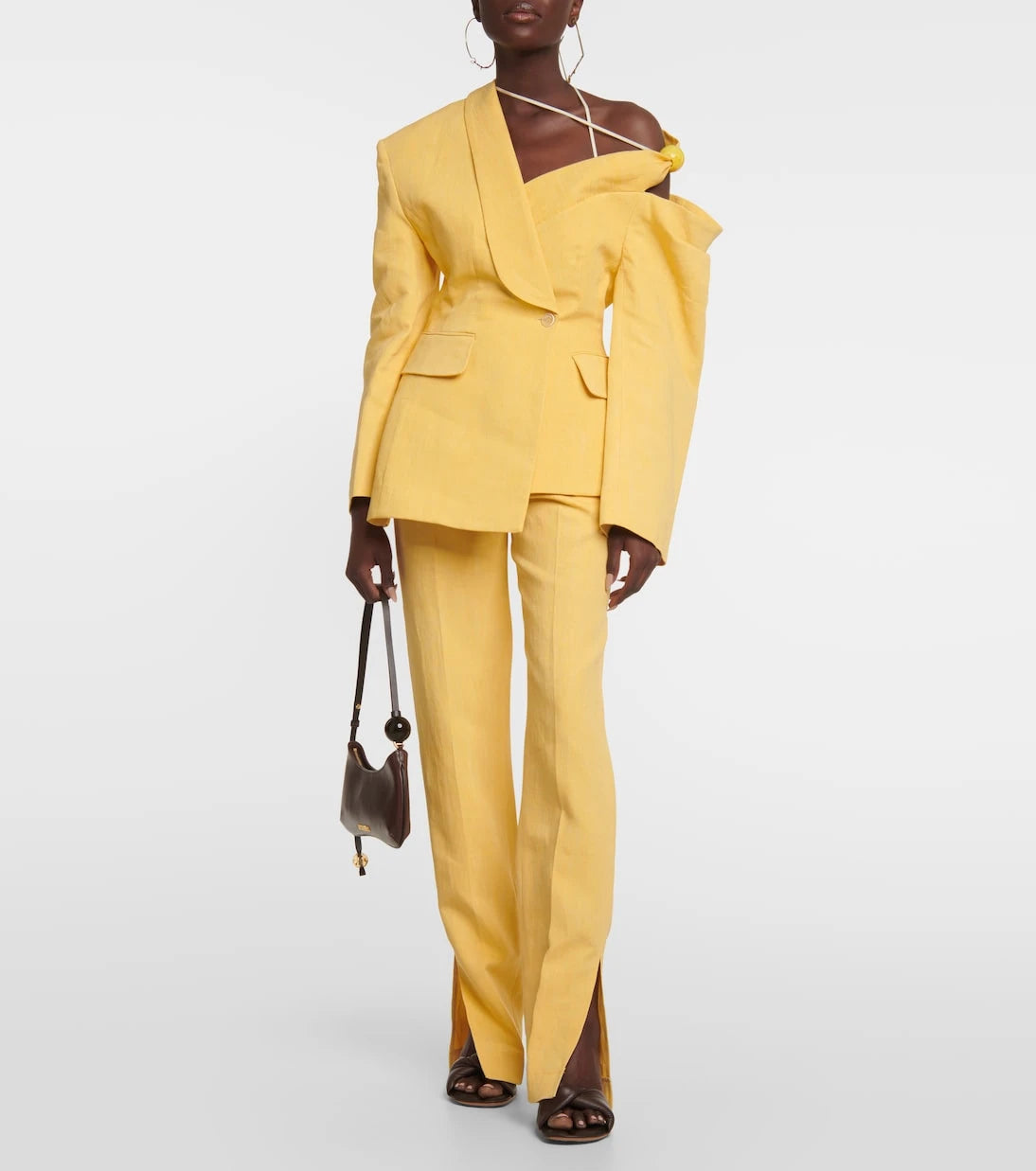 Jacquemus - بليزر La Veste Baska من مزيج الكتان