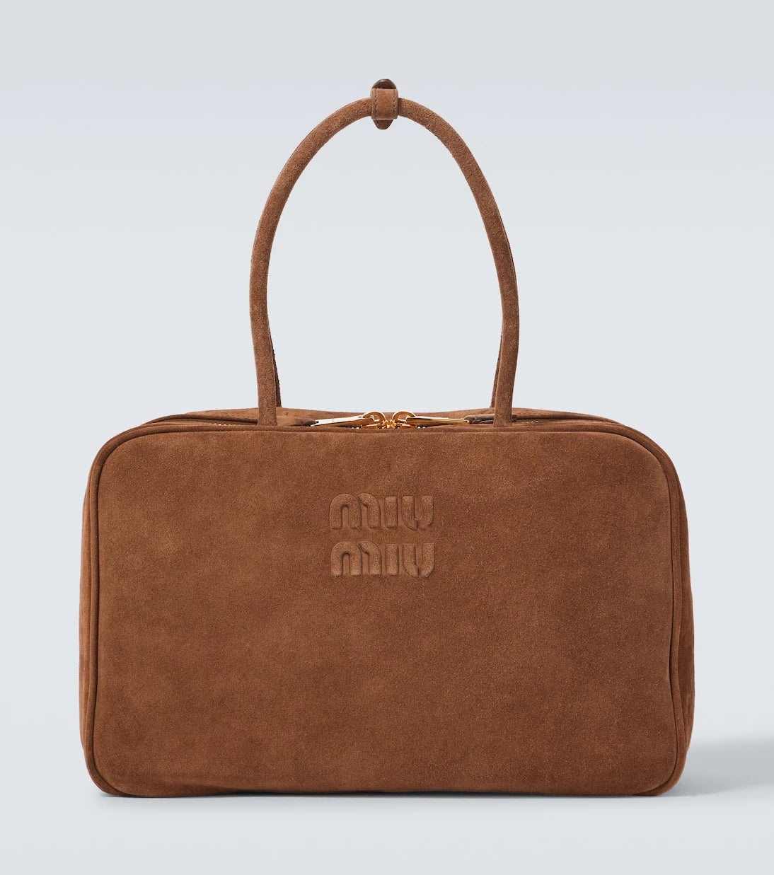 Miu Miu - Logo suede tote bag