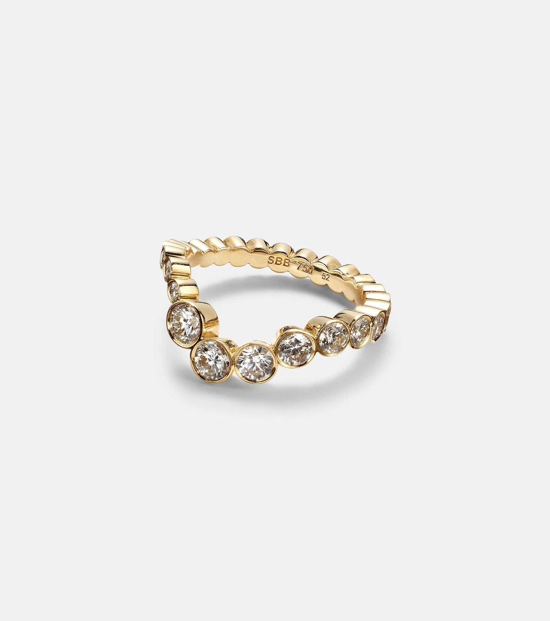 Sophie Bille Brahe - Ensemble Ocean 18kt gold ring with diamonds