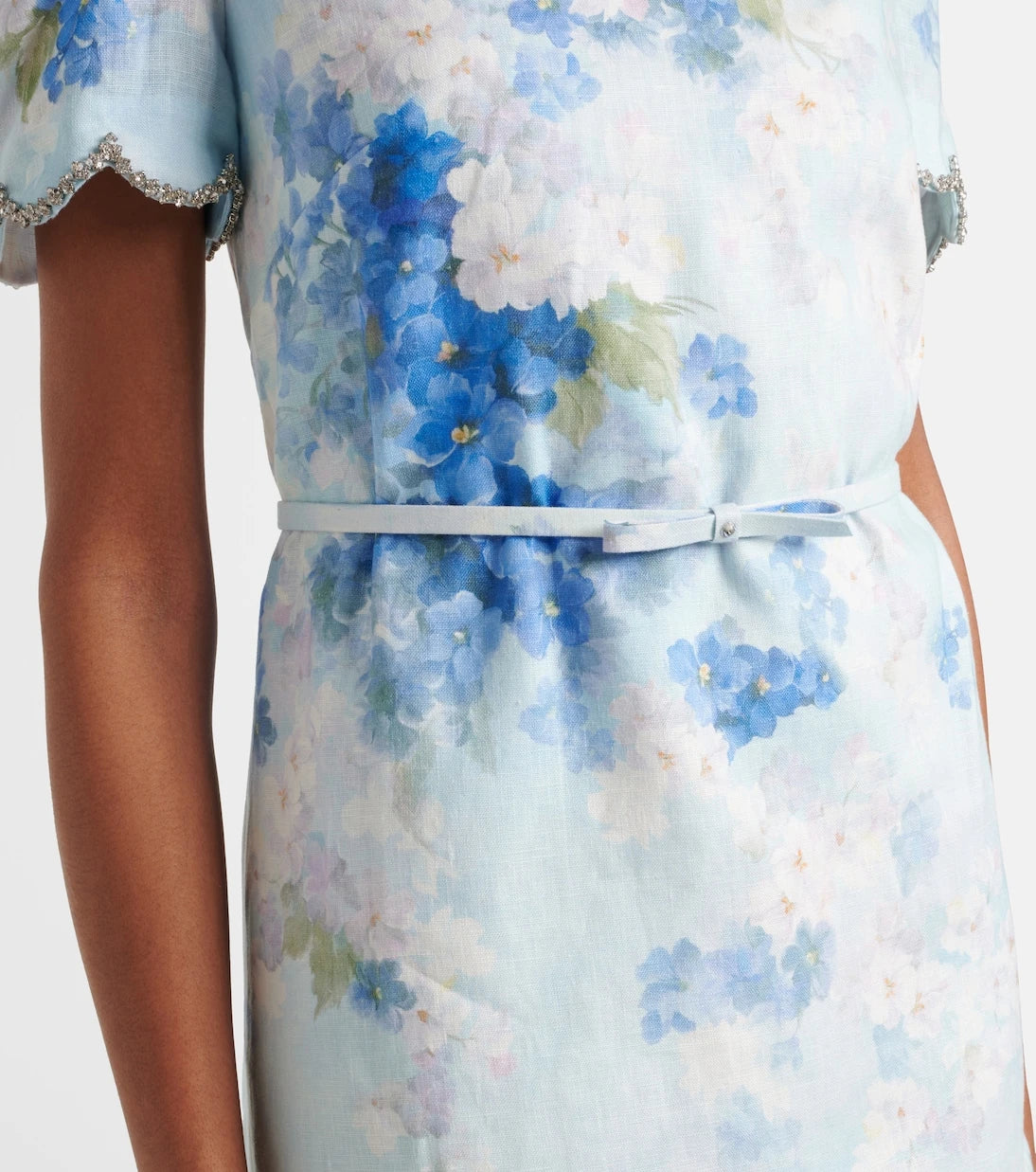 Zimmermann - Crush floral linen minidress