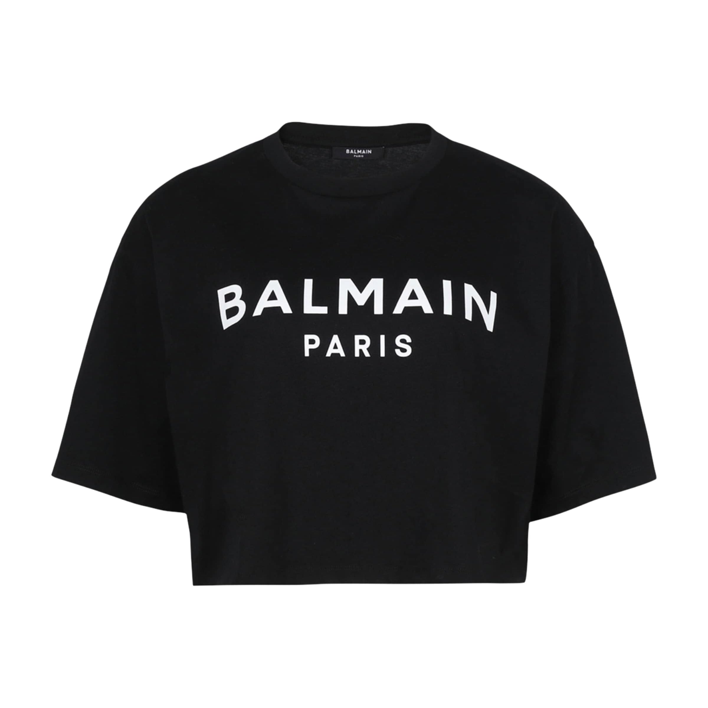 Black Cropped Logo T-Shirt
