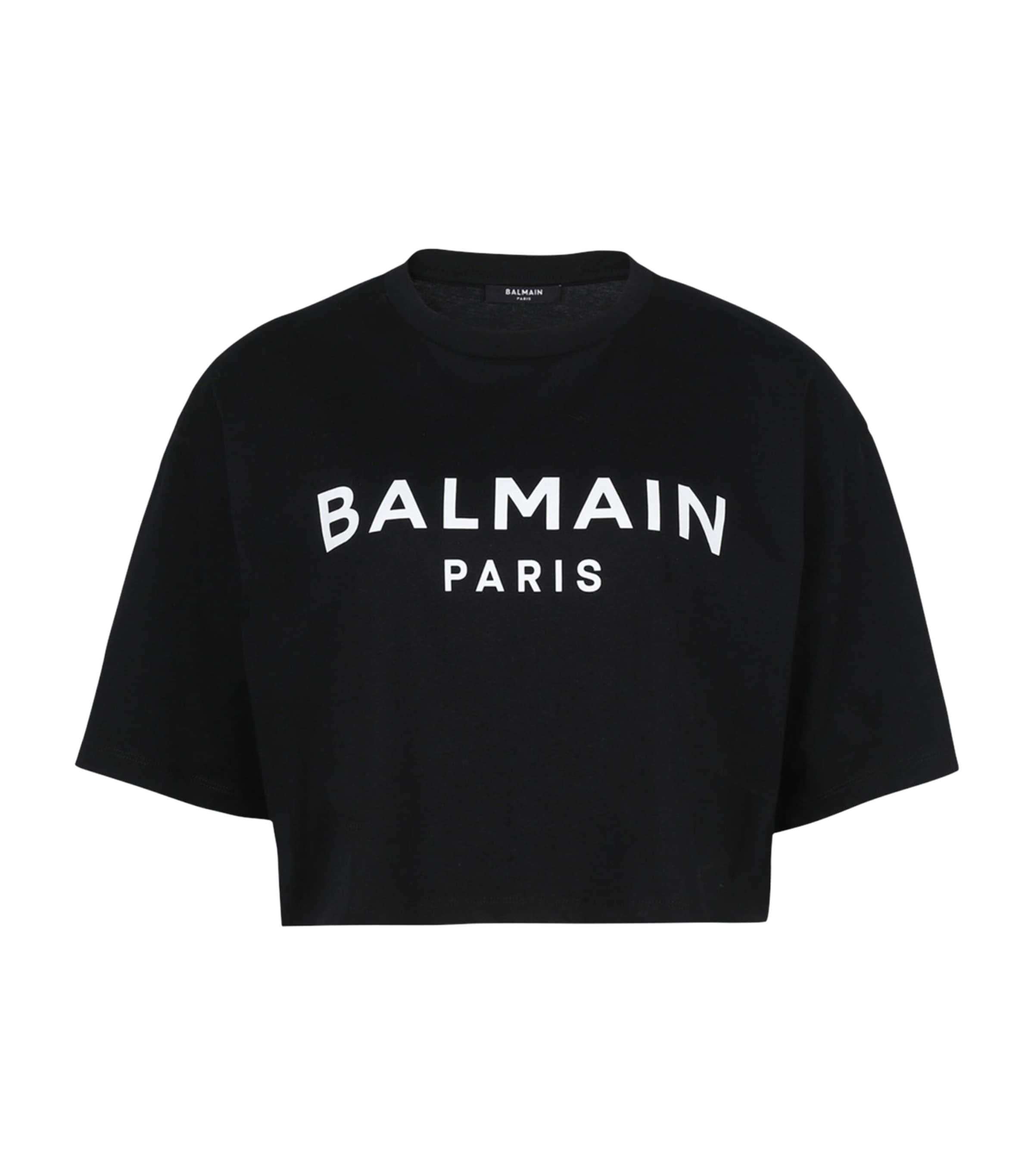 Black Cropped Logo T-Shirt