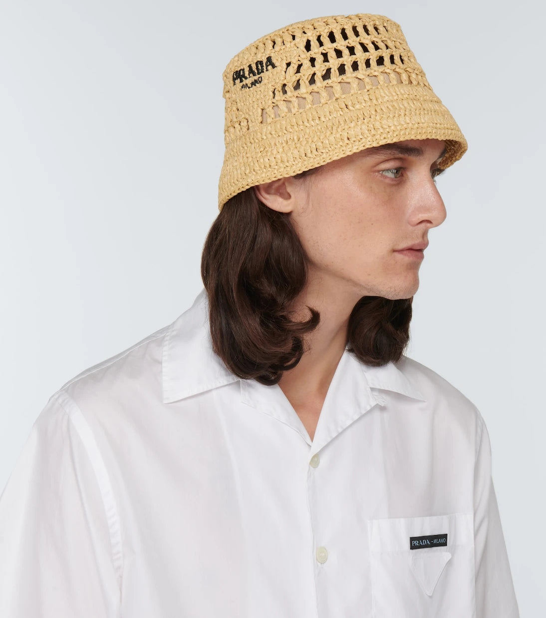 Prada - Raffia bucket hat