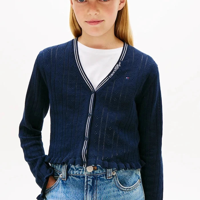 Tommy Hilfiger жилетка за деца от памук