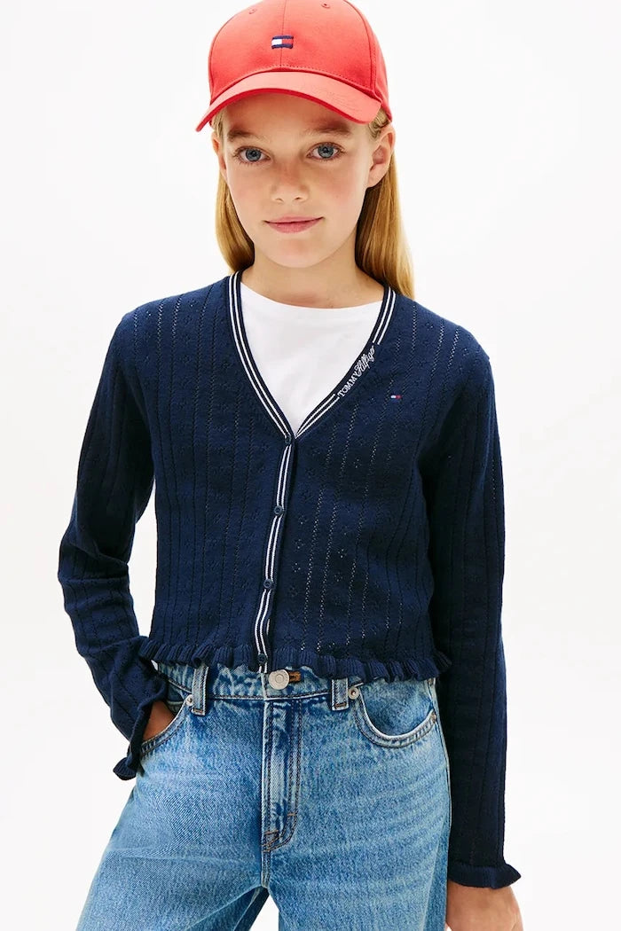 Tommy Hilfiger жилетка за деца от памук