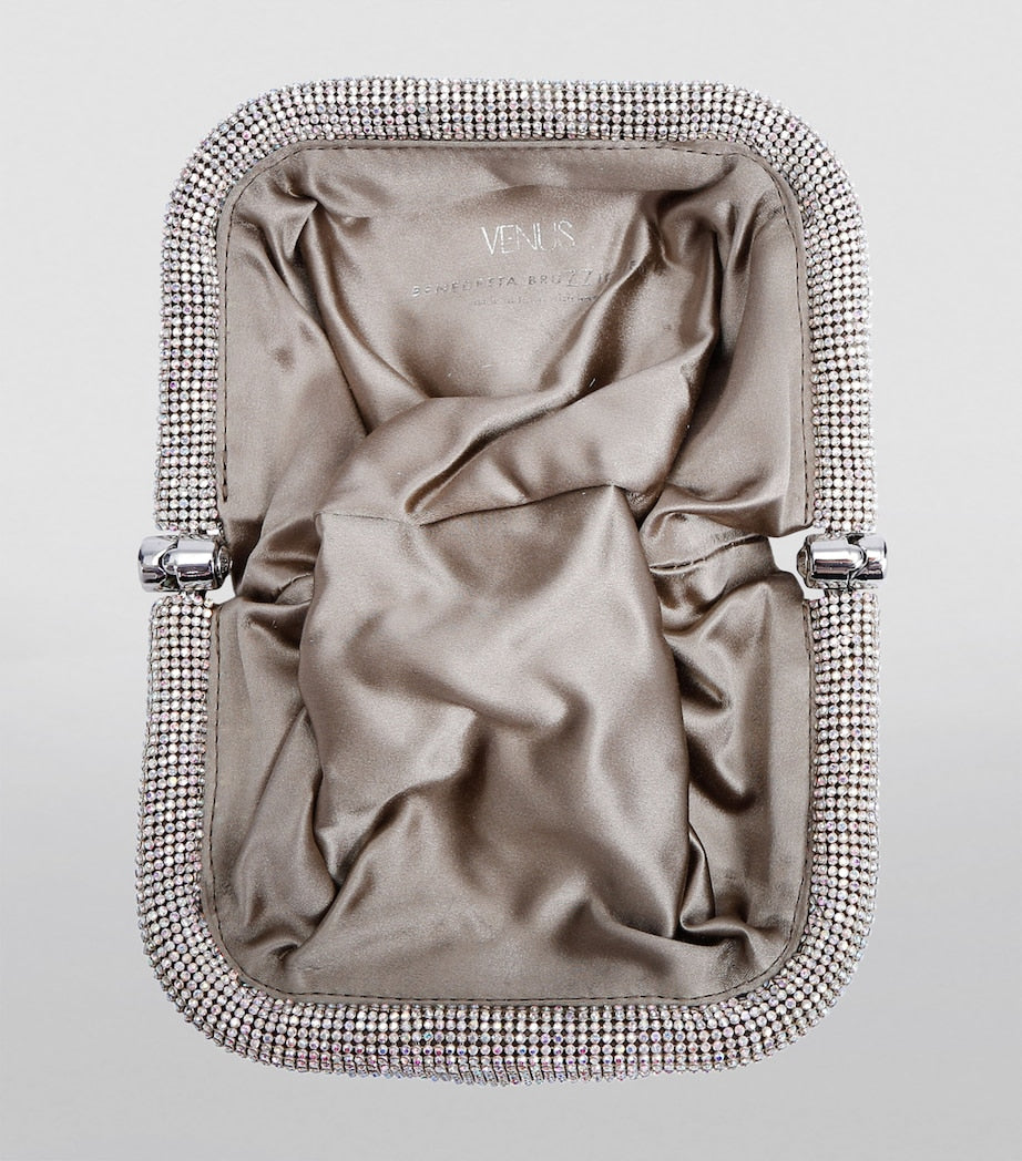 Benedetta Bruzziches Silver Embellished Venus La Petite Clutch Bag